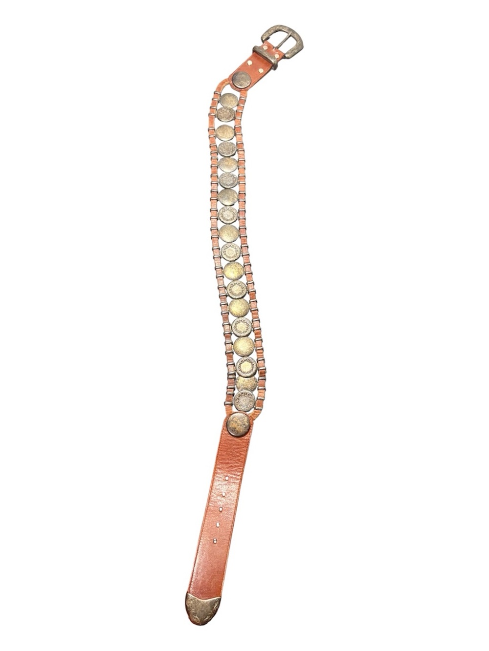 Vintage Western Leather Concho Belt